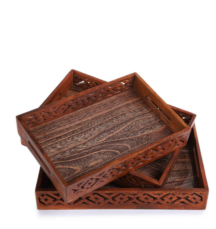 Wooden New Designer Serving Tray